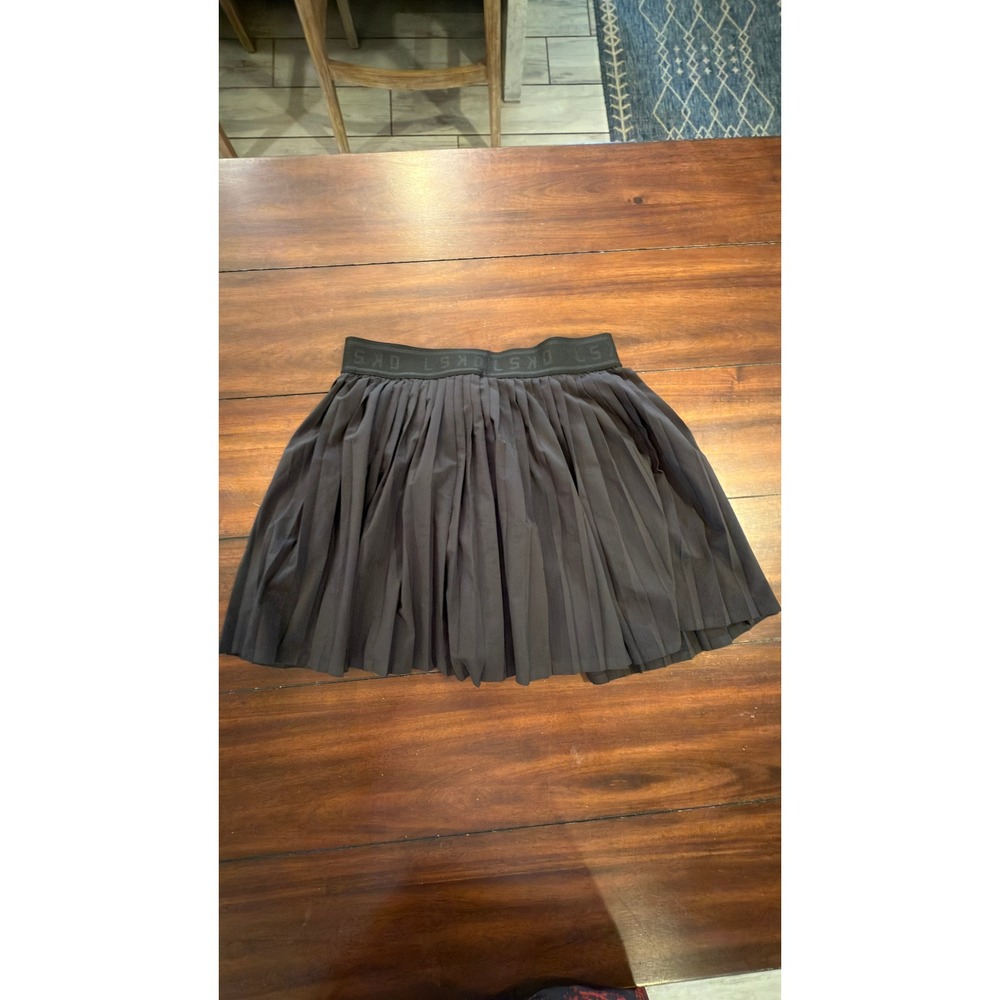 LSKD Black Pleated Athletic Skirt with Built-in Shorts WSKR0022 Mens L